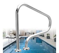 Lxning Main Courante De Piscine avec Capacité De Charge De 250kg, Mains Courantes Rampes De Piscine en Acier Inoxydable 304, avec Accessoires, 80x80cm (Size : 1 Pack)