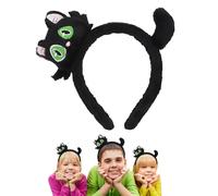 LXONTSG Bandeau D'Oreilles De Chat Noir, Bandeau de Coiffure Oreilles de Chat en Peluche, Serre-Tête Oreille de Chat Cosplay, Serre-Tête Oreilles Noir, Décoration de Carnaval Halloween
