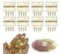 Lxoraziy 100 Pièces Petite Mini Charnières, Métal Charnière, Charnières Vintage avec Clous en Laiton, pour Boîte à Bijoux, DIY Boîte, Modèle Jouet, D'art Artisanat