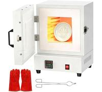 LXPINGMM Four électrique pour la Fabrication de Bijoux, la Fonte de métaux et l'émaillage de poteries, Four à moufle électrique de Laboratoire pour céramique de 2000 W, température maximale 1150 °C