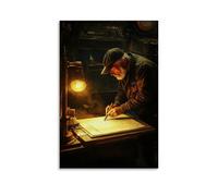 LXPPLSYY Décoration murale moderne à suspendre avec un phare éclairé en laiton avec inscription « A Pelican Harbor Master » (30 x 45 cm)