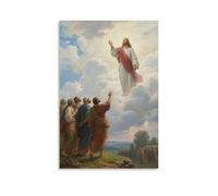 LXPPLSYY Décoration murale moderne à suspendre Jésus au revoir aux disciples, progressivement pris par les nuages, 40 x 60 cm