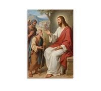 LXPPLSYY Décoration murale moderne à suspendre Jésus racontant l'histoire du bon samaritain, apprenant à aimer les autres 30 x 45 cm