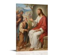 LXPPLSYY Décoration murale moderne à suspendre Jésus racontant l'histoire du bon samaritain et enseigner à aimer les autres 50 x 75 cm