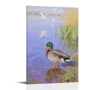 LXPPLSYY Décoration murale moderne à suspendre Motif canards sauvages sur le rivage 30 x 45 cm