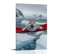 LXPPLSYY Poster mural à suspendre avec un sourire à bouche ouverte sur les océans glacés - Décoration murale moderne à suspendre - 20 x 30 cm
