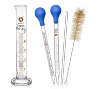 LXQ 6 pièces Pipette Graduée en Verre 5ml 10ml Pipette Graduées 25 ml Pipettes de Laboratoire Pipettes compte-gouttes Pipette avec 2 Pinceaux pour Laboratoire Expériences Chimiques