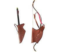 LXQLLJJD Ensemble De Sac à Arc Et Flèches en Cuir Médiéval avec Bandoulière Réglable, Peut Contenir 20 Arcs Et Flèches, Carquois Portable Et Durable pour La Chasse Et Le Tir à l'arc,Marron