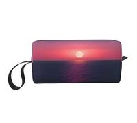 LXqlSS Bright Moon at Sea Hippie Trousse de maquillage portable pour femme Sac de rangement de voyage Sac de réception quotidienne Grande capacité Trousse de toilette, blanc, One Size