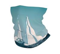 LXqlSS Cache-cou avec imprimé paysage de bateau à voile, écharpe rafraîchissante au soleil, cagoule bandana pour homme et femme