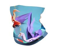 LXqlSS Cache-cou en papier imprimé grues, écharpe rafraîchissante au soleil, cagoule bandana pour homme et femme