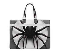 LXqlSS Grand sac fourre-tout en toile avec compartiment, motif araignée noire, pour femme, sac fourre-tout de travail utilitaire avec compartiment, enseignant, quotidien
