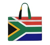 LXqlSS Grand sac fourre-tout en toile avec compartiment, motif drapeau africain du Sud, pour enseignant, quotidien