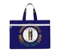 LXqlSS Grand sac fourre-tout en toile avec compartiment, motif drapeau de l'État du Kentucky pour femme, sac fourre-tout de travail utilitaire avec compartiment, enseignant, quotidien