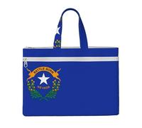 LXqlSS Grand sac fourre-tout en toile avec compartiment, motif drapeau de l'État du Nevada, pour enseignant, quotidien