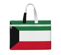 LXqlSS Grand sac fourre-tout en toile avec compartiment, motif drapeau du Koweït, pour femme, pour enseignant, quotidien