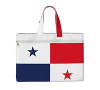 LXqlSS Grand sac fourre-tout en toile avec compartiment, motif drapeau du Panama pour femme, sac fourre-tout de travail utilitaire avec compartiment, enseignant, quotidien