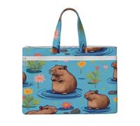 LXqlSS Grand sac fourre-tout en toile avec motif cochon d'Inde pour femme, sac fourre-tout de travail utilitaire avec compartiment, enseignant, quotidien
