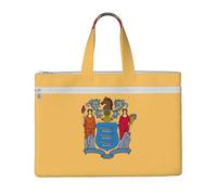 LXqlSS Grand sac fourre-tout en toile imprimé drapeau du New Jersey pour femme, fourre-tout de travail utilitaire avec compartiment, enseignant, quotidien
