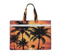 LXqlSS Grand sac fourre-tout en toile imprimé palmier pour femme, fourre-tout de travail utilitaire avec compartiment, enseignant, quotidien