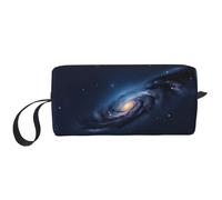 LXqlSS Trousse de maquillage portable pour femme Motif galaxie Voie lactée Univers Sac de rangement de voyage Sac de réception quotidienne Grande capacité Trousse de toilette, blanc, One Size
