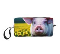 LXqlSS Trousse de toilette portable de grande capacité pour femme - Motif cochon de viol - Sac de rangement de voyage, blanc, One Size