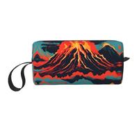 LXqlSS Volcano Trousse de maquillage portable pour femme - Sac de rangement de voyage - Grande capacité, blanc, One Size