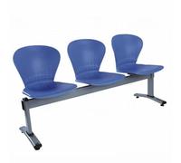 LXRHLIKG Banc Acier Salle D'attente 3 Places, Banc avec Structure Métallique en Plastique PP, Chaises de Réception Publique, Sièges de Stade, pour Basket-Ball Scolaire, Intérieur et Extérieur