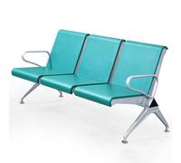 LXRHLIKG Banc Acier Salle D'attente 3 Places, Banc avec Structure Métallique en Polyuréthane, Chaise d'accueil avec Accoudoirs pour Banque, Hôpital, École, Salon de Coiffure, Aéroport(Green)