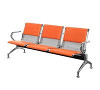 LXRHLIKG Banc de Salle D'attente 3 Places, Banc avec Accoudoirs Airport, Chaises D'attente Robustes Coussin en PU pour Visiteur, Clinique, Aéroport, Hôpital, Salon de Coiffure, Banque(Orange)