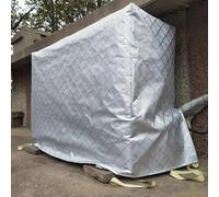 LXRHLIKG Housse Climatiseur Extérieur, Bache Pompe a Chaleur Piscine en Film Aluminium avec Ouate Épaisse, Cache Climatiseur Extérieur Complète(98x40x75cm/39x16x30in)