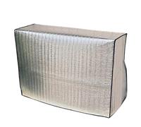 LXRHLIKG Housse Pompe a Chaleur Piscine, Protection Climatiseur Exterieur avec Film Aluminium, Cache Climatiseur Extérieur Intégrale avec Bande Élastique Coupe-Vent(88x60x36cm/35x24x14in)