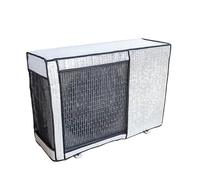 LXRHLIKG Housse Pompe a Chaleur Piscine Split, Cache Climatiseur Exterieur Aluminium avec Maille Respirante et Bande Élastique, Cache Clim(88x60x35cm/35x24x14in)