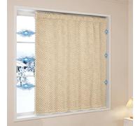 LXRHLIKG Isolant Thermique Fenetre Magnétique, Rideau Occultant Thermiques sans Perçage, Occultant 4 Couches avec Tige Télescopique, sans Perçage(Yellow,100x130cm/39x51in)