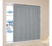LXRHLIKG Isolant Thermique Fenetre Magnétique, Rideau Occultant Thermiques sans Perçage, Occultant 4 Couches avec Tige Télescopique, sans Perçage(Gray,80x100cm/31x39in)