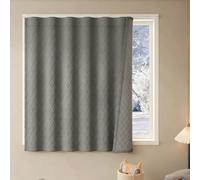 LXRHLIKG Isolant Thermique Fenetre pour l'hiver, 3 Couches de Tissu Oxford 600D avec Glissières, Film Thermique Fenetre Réduisant Le Bruit et Occultant la Lumière(Gray,90x120cm/35x47in)
