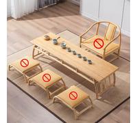 LXRHLIKG Table Basse Japonaise en Rotin, Table Basse Salon, Structure Monobloc, Diamètre 3 cm, pour S'asseoir au Sol(120cm/47in)