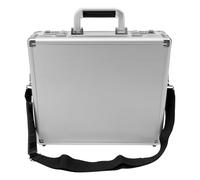 lxrnqcey Mallette verrouillable, mallette rigide en aluminium, grande capacité avec serrure à combinaison, 38 cm, Argenté