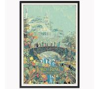 LXRTMDY Poster Le Seigneur de l'Anneau - Illustration verte vintage sur toile - Décoration murale rétro pour chambre - Décoration murale esthétique - Peinture de dortoir - Cadeau pour adolescent -