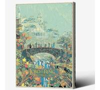 LXRTMDY Poster vintage vert illustratio sur toile - Art mural rétro pour décoration de chambre à coucher, appartement, ferme, dortoir, cadeau d'adolescent, 30,5 x 45,7 cm, avec cadre en bois