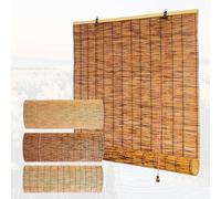 LXSDGVZD Store Bambou Extérieur Interieur Stores Romains avec Levage Rideau de Roseau Naturel Store Enrouleur Roseau pour Tonnelle Terrasse Véranda Jardins Fenêtre Porte Cuisine Rétro Store