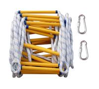 LXSEHN Echelle de Cordes, 5m Échelles de Sécurité D'évacuation de 2 À 5 Étages Ignifuge et Résistant Charge Jusqu'à 200kg, avec 2 Crochets