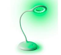 LXSINO Lampe de lecture verte 520 nm pour maux de tête, migraine, anxiété et sommeil, sans scintillement, rechargeable par USB-C, luminosité réglable