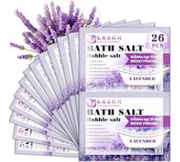 LXSKN Sels de bain - Lot de 26 sels moussants emballés individuellement, alternative au sel d'Epsom pour soulager les douleurs musculaires, bain moussant pour homme et femme, détend et favorise un