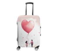 LXTDPBK Housse de bagage lavable, housse de protection extensible pour valise Happy Valentine's Day anti-rayures pour voyage pour adulte, Style :, L