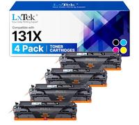 LxTek 131X 131A Toner Compatible pour HP 131X 131A CF210X CF211A CF213A CF212A pour HP Laserjet Pro 200 Color MFP M276n M276nw M251n M251nw (Noir Cyan Magenta Jaune, 4-Pack)