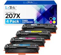 LxTek 207X Compatible Cartouche de Toner Remplacement pour HP 207 207A 207X W2210X W2211X W2212X W2213X pour HP Color Laserjet Pro MFP M283fdw M255dw M282nw M283fdn M255nw (Noir Cyan Magenta Jaune)