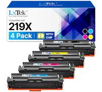 LxTek 219X MFP 3302FDW Toner avec Puce Compatible pour HP 219A 219X pour Color LaserJet Pro MFP 3302FDWG 3302FDW 3302SDW 3302FDN 3302FDNG 3302SDWG 3202DN W2190A (Noir Cyan Jaune Magenta 4 Pack)