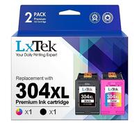 LxTek Remanufacturées Cartouches d'encre Remplacement pour HP 304 304XL 304 XL pour Envy 5010 5020 5030 5032 Deskjet 2620 2622 2630 2632 2633 2634 3720 3730 3733 3735 3750 3760 (Noir Couleur, 2-Pack)