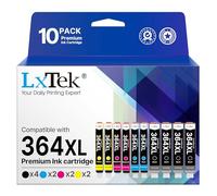 LxTek Compatible Cartouches d'encre Remplacement pour HP 364 364XL pour Photosmart 5510 5520 6510 6520 7510 7520 B109a Deskjet 3070A 3520 Officejet 4620 4622 (Noir Cyan Magenta Jaune, 10-Pack)